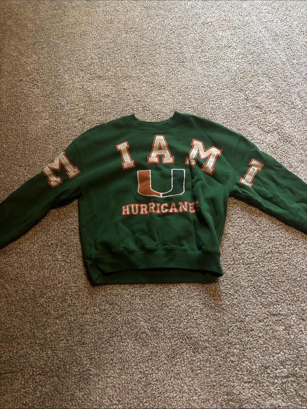 Hollister Miami Hurricanes Green Crewneck Sweatshirt